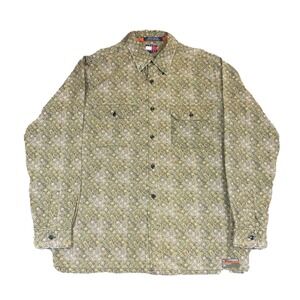 Tommy Hilfiger Denim Paisley Button Down Long Sleeve Shirt Men's Size Medium